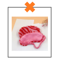 Slaapmasker fluffy roze rode zebraprint